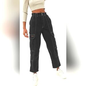 BDG Urban Outfitters Women's 100%Cotton Baggy Cargo Jeans Black 26 XS/S